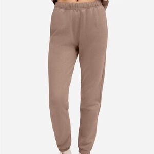 MATE the Label Organic Fleece Relaxed Pocket Joggers Mushroom